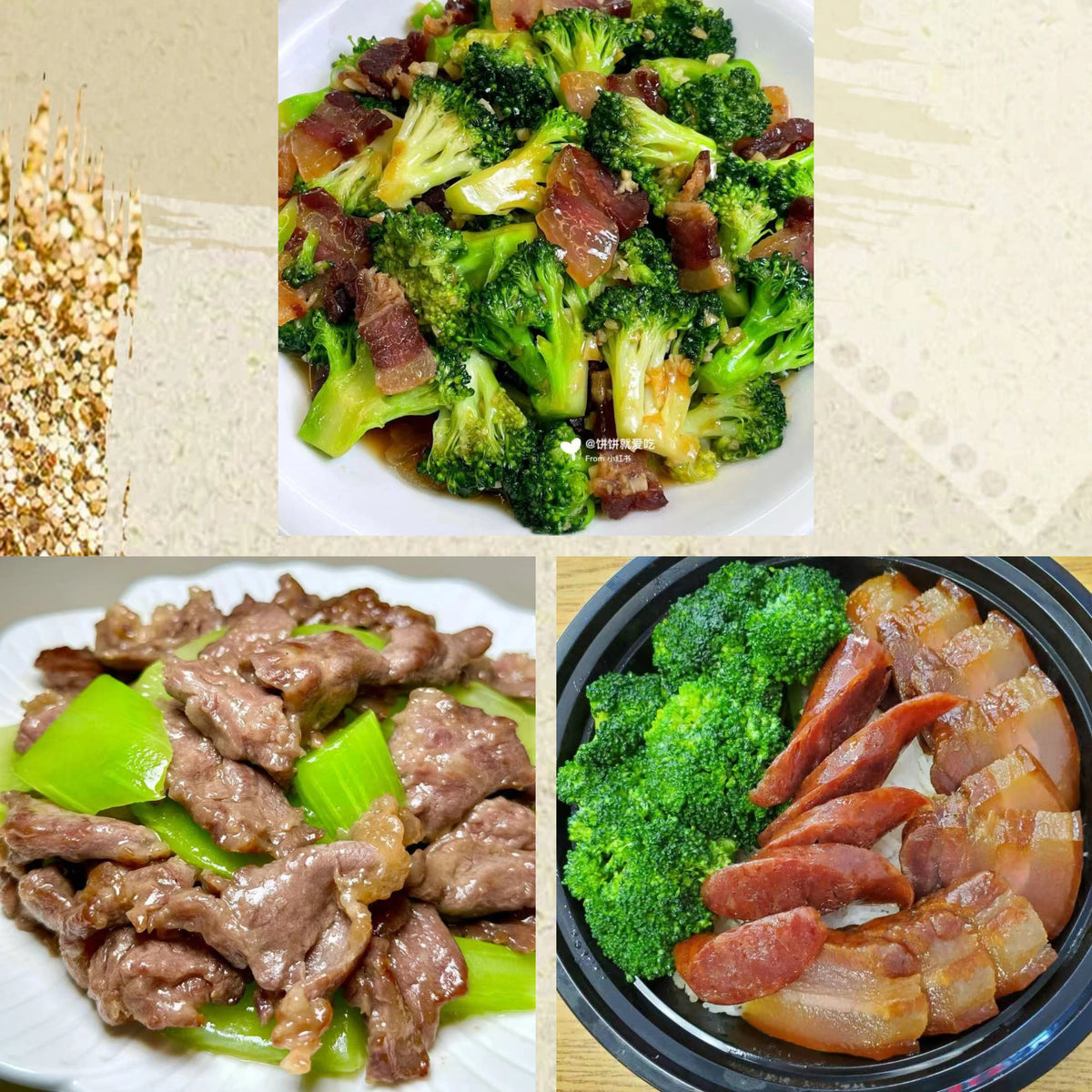 10月20日周二（C餐）精致小餐：腊肠炒西蓝花     莴笋炒牛肉    腊味钵仔饭（2钵）