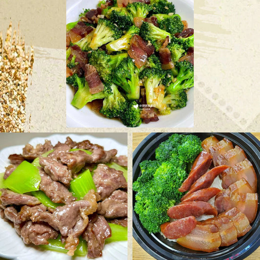 10月20日周二（C餐）精致小餐：腊肠炒西蓝花     莴笋炒牛肉    腊味钵仔饭（2钵）