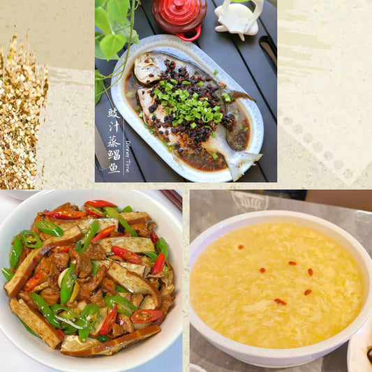 10月23日周四（C餐）精致小餐：豉汁蒸鲳鱼     香干炒肉🌶️      鸡蓉玉米羹