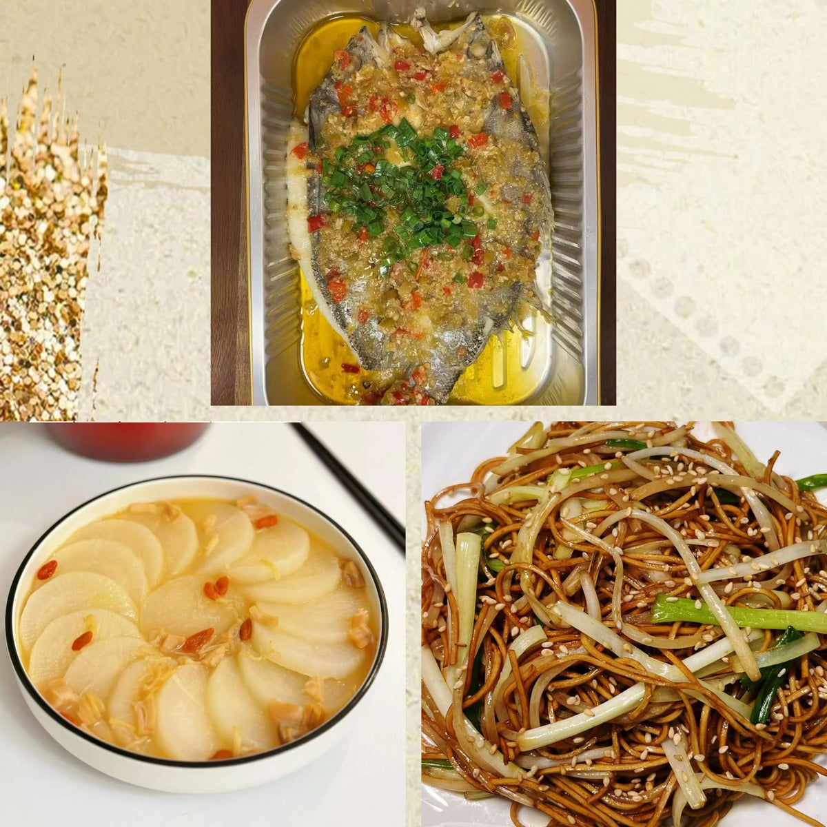11月3日周二（C餐）精致小餐：泰式蒸鲈鱼（酸🌶️）  鸡汤萝卜    豉油皇炒面