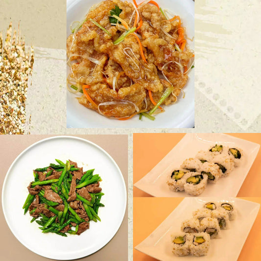 3月23日周一（C餐）精致小餐：糖醋锅包肉     素牛肉炒芦笋    日式卷