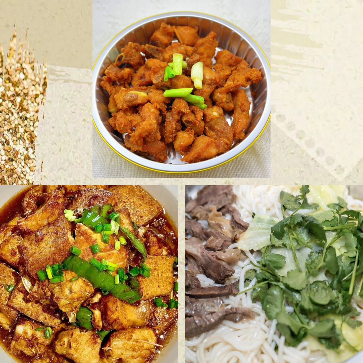 7月26日周日（C餐）精致小餐：南乳蒜香骨    红烧豆腐鱼块     清汤牛腱粉（2盒）
