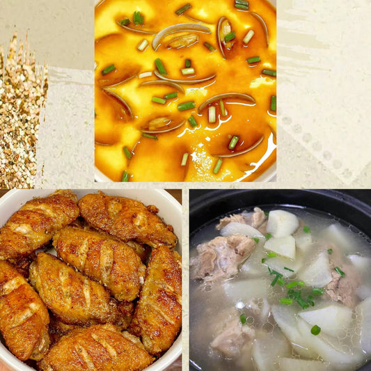 8月4日周二（C餐）精致小餐：花甲蒸鸡蛋羹     椒盐鸡翅     筒骨萝卜汤