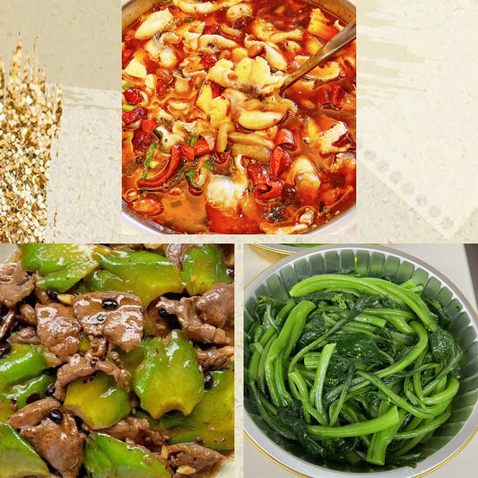 2月5日周四（C餐）精致小餐：豆花黑鱼片🌶️   凉瓜牛肉    上汤油菜