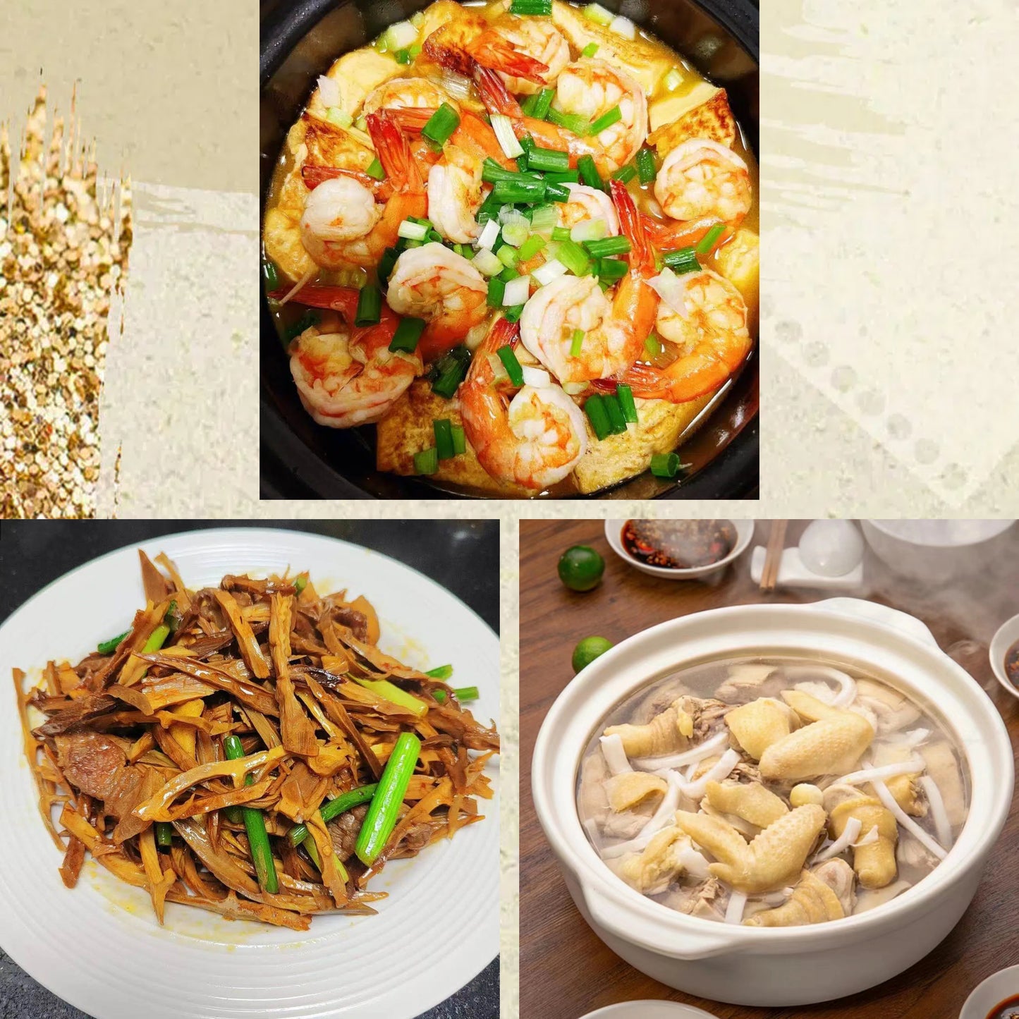 9月8日周二（C餐）精致小餐：海鲜豆腐煲     五花肉炒笋干    海南椰子鸡汤