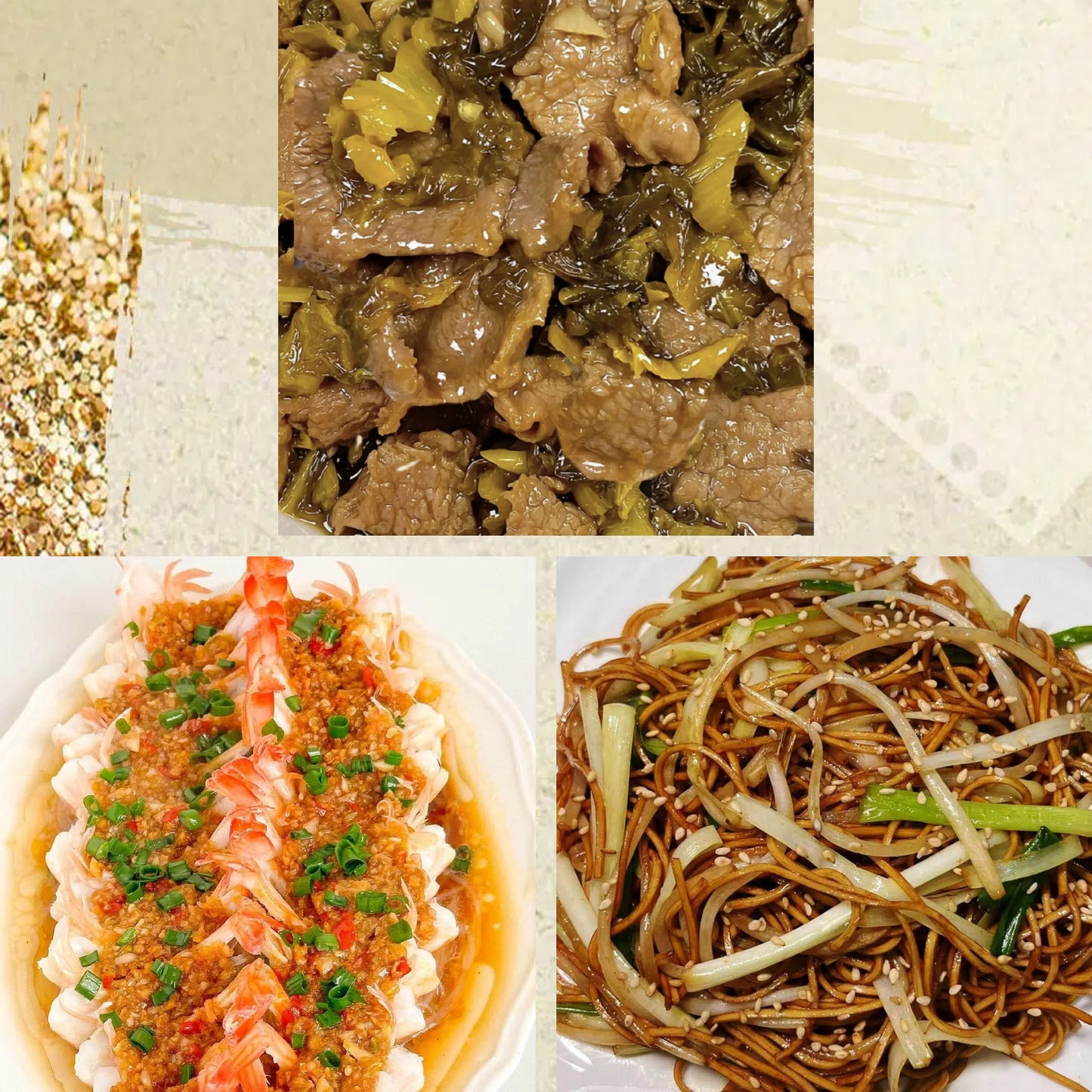 2月15日周日（C餐）精致小餐：蒜蓉粉丝蒸虾      酸菜炒牛肉      豉油皇炒面