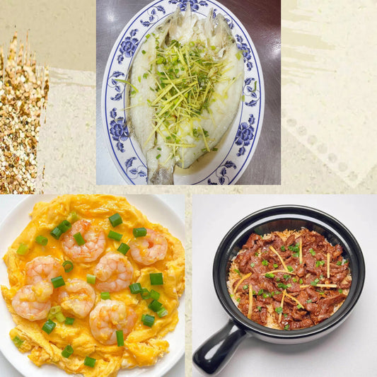 5月21日周四（C餐）精致小餐：湛江特色“一夜埕”    虾仁炒滑蛋     牛肉钵仔饭（2钵）