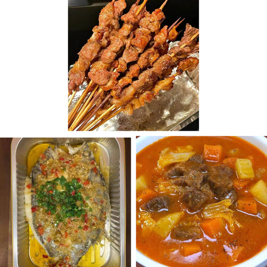 4月7日周二（C餐）精致小餐：泰式蒸鲈鱼（酸辣）🌶️    孜然羊肉串     罗宋汤