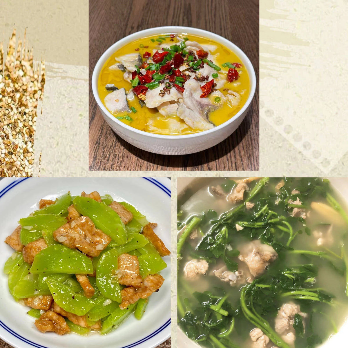 9月23日周三（C餐）精致小餐：金汤鱼片🌶️    莴笋炒肉片    龙骨西洋菜汤