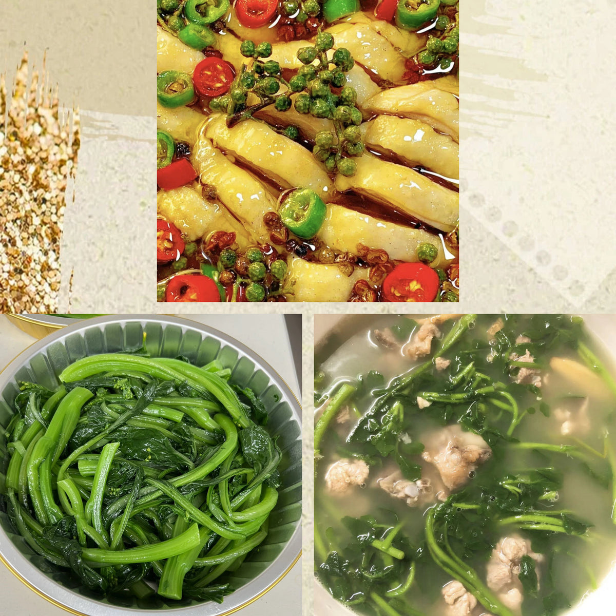 10月26日周一（C餐）精致小餐：藤椒鸡🌶️     上汤油菜    龙骨西洋菜汤