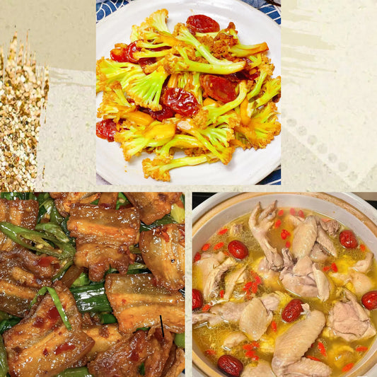 7月5日周日（C餐）精致小餐：川式回锅肉🌶️     腊味炒菜花    滋补养颜鸡汤