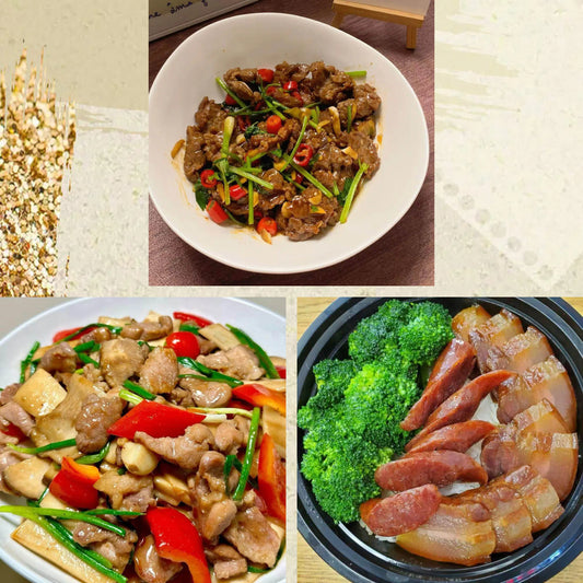 9月16日周三（C餐）精致小餐：小炒黄牛肉🌶️    杏鲍菇炒肉片   腊味钵仔饭（2钵）