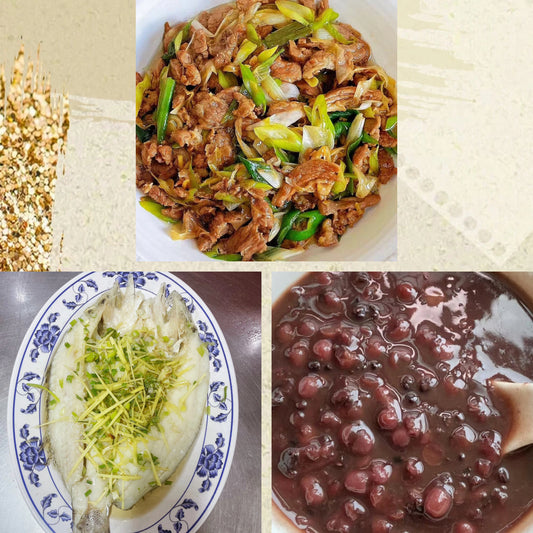 9月21日周一（C餐）精致小餐：葱爆羊肉     湛江特色“一夜埕”      陈皮红豆沙