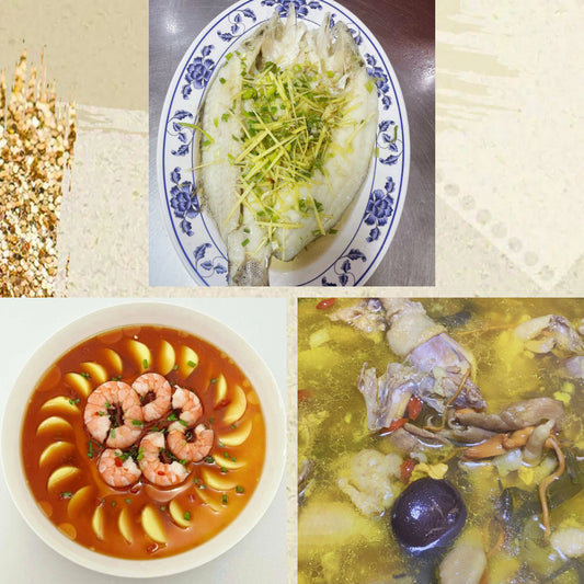 3月10日周二（C餐）精致小餐：湛江特色“一夜埕”    豆腐蒸大虾     菌菇土鸡汤