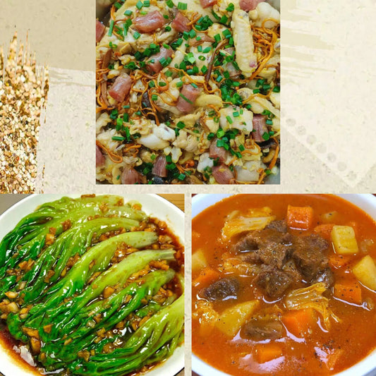 6月7日周日（D餐）精致小餐：虫草花腊肠蒸鸡   白灼生菜   罗宋汤