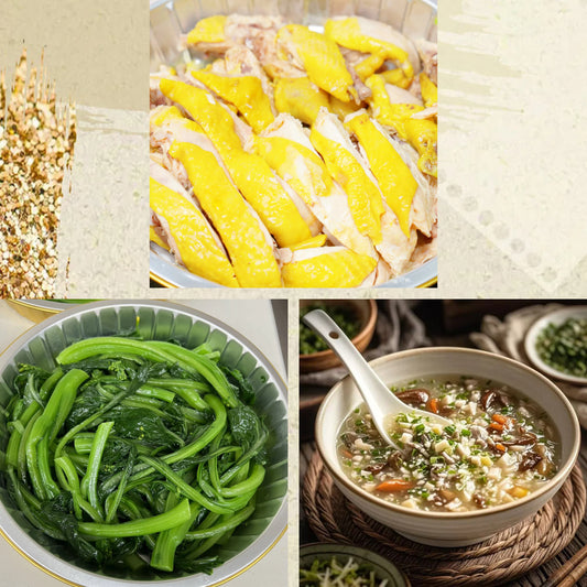 10月19日周日（D餐）精致小餐：广东白切鸡    上汤菠菜     西湖牛肉羹