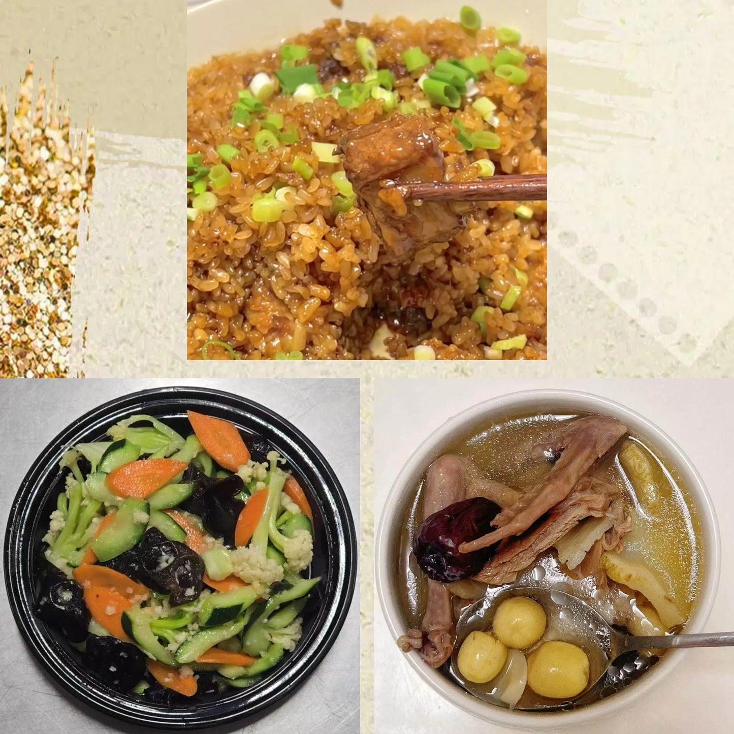 5月31日周日（D餐）精致小餐：糯香排骨     杂菜煲    原盅清补凉鸡汤