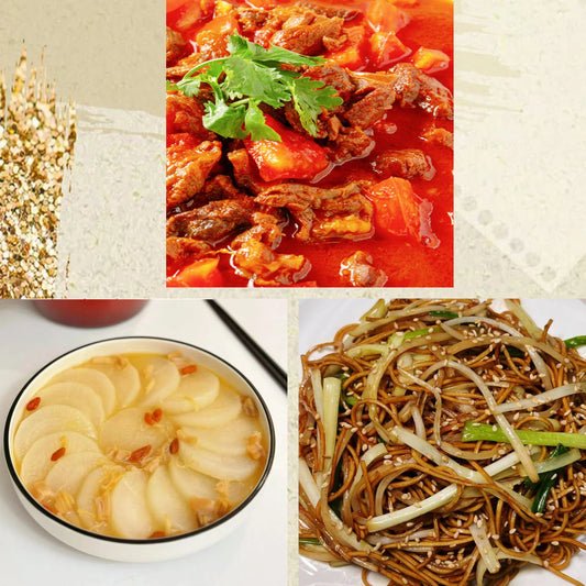 9月7日周日（D餐）精致小餐：番茄牛腩    鸡汤萝卜  豉油皇炒面