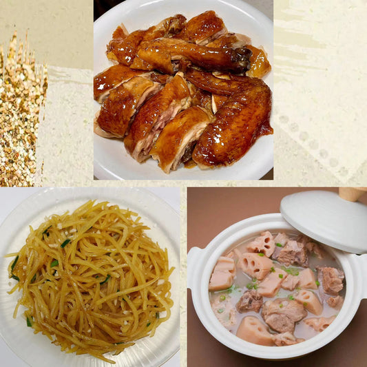 3月11日周三（D餐）精致小餐：易佰招牌豉油鸡      醋溜土豆丝     莲藕排骨汤