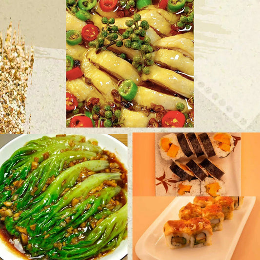 3月26日周四（D餐）精致小餐：藤椒鸡🌶️    蚝油生菜    日式卷