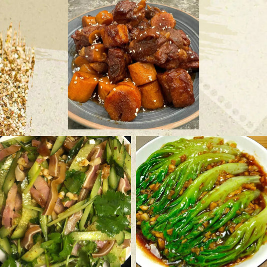 6月22日周一（D餐）精致小餐：山药排骨      黄瓜拌猪耳    白灼生菜
