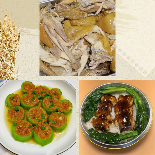 4月16日周四（D餐）精致小餐：手撕鸡     蒜蓉蒸丝瓜     鳗鱼钵仔饭（2钵）