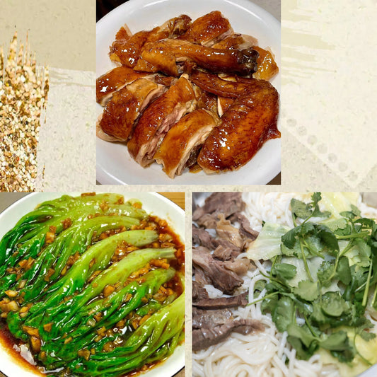 8月26日周三（D餐）精致小餐：易佰招牌豉油鸡     白灼生菜   清汤牛腱粉（2盒）