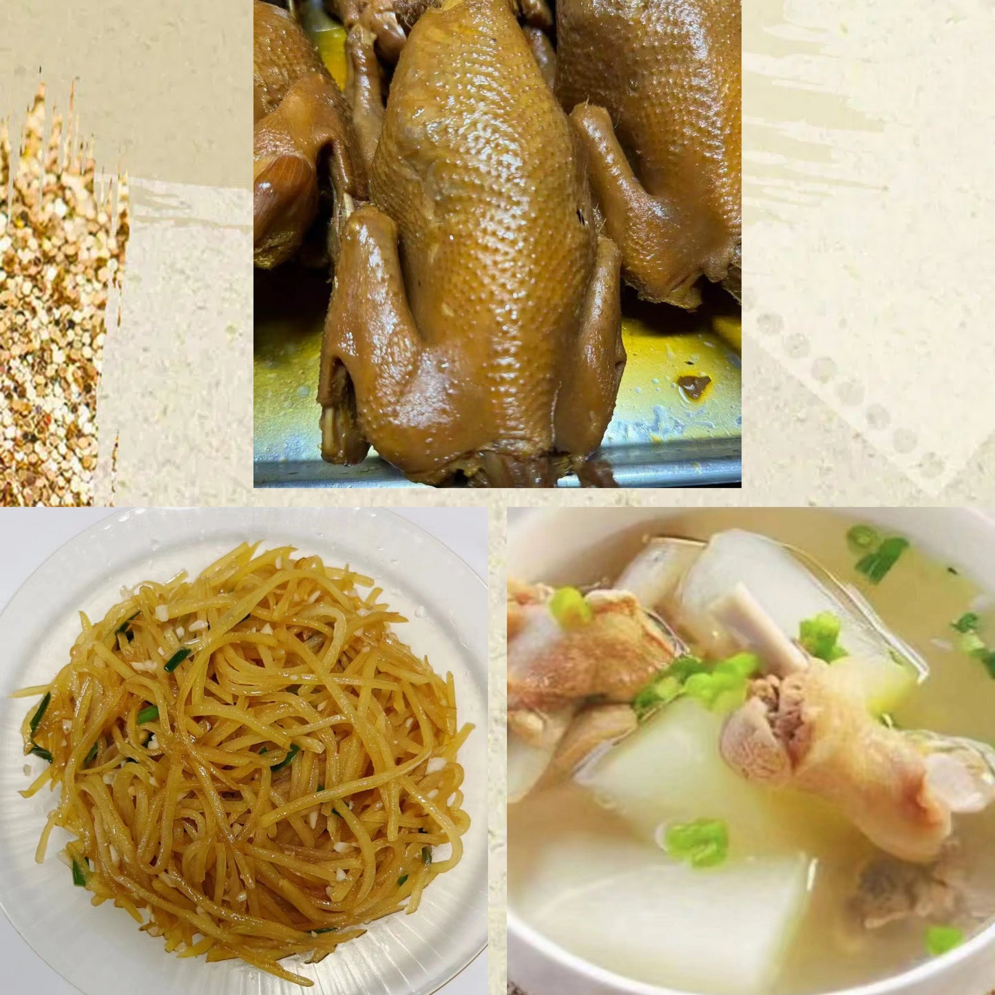 9月11日周五（D餐）精致小餐：酱香土鸡（整只）    蒜香土豆丝    老鸭冬瓜汤