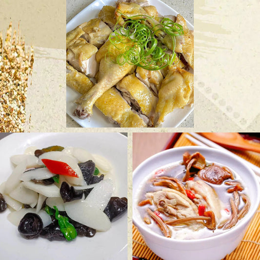 8月24日周一（D餐）精致小餐：客家盐焗鸡      山药炒木耳   茶树菇炖鸡汤