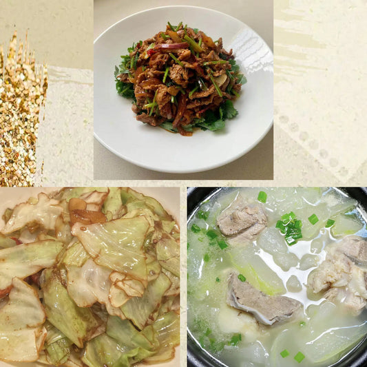 8月18日周二（D餐）精致小餐：孜然羊肉     手撕包菜     薏米冬瓜龙骨汤