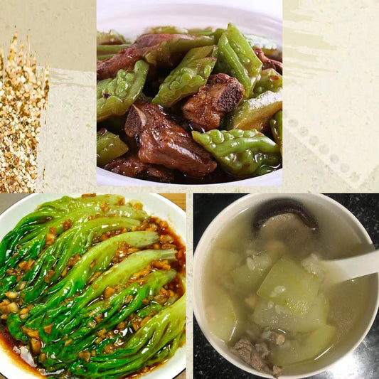 3月3日周二（D餐）精致小餐：凉瓜焖排骨    蚝油生菜    节瓜煲龙骨汤