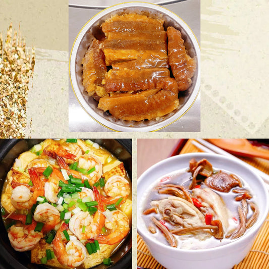 5月19日周二（D餐）精致小餐：芋头扣肉     海鲜豆腐煲    原盅茶树菇炖老鸡汤