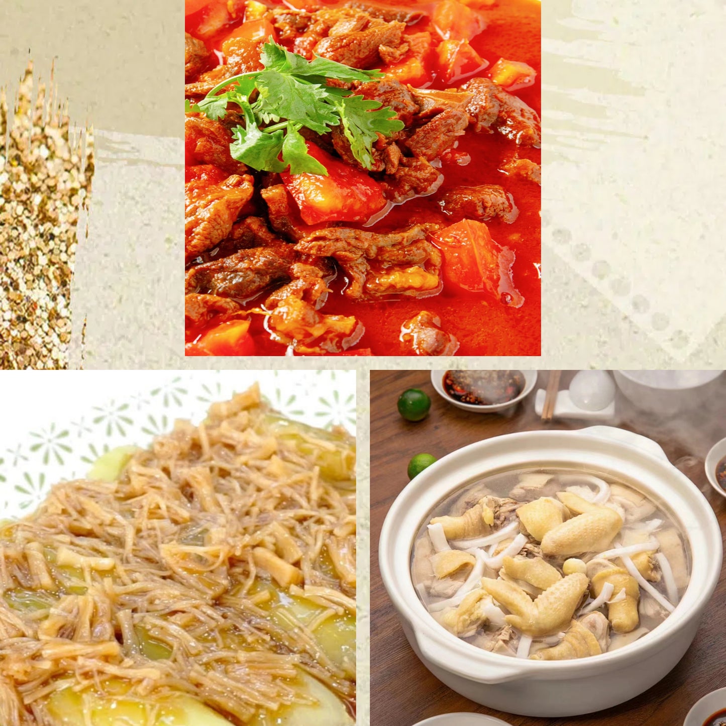 9月8日周二（D餐）精致小餐：番茄牛肉     瑶柱瓜脯    海南椰子鸡汤