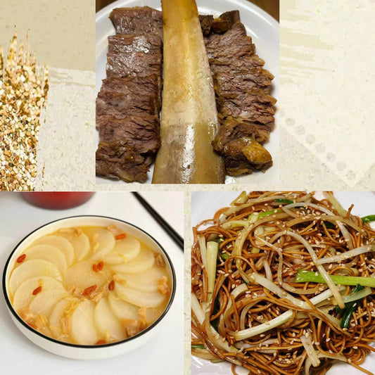 8月9日周日（D餐）精致小餐：香卤牛肋排    鸡汤萝卜    豉油皇炒面