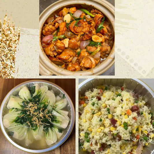 2月23日周一（D餐）精致小餐：广东啫啫鸡煲     上汤奶白菜    顺德炒饭