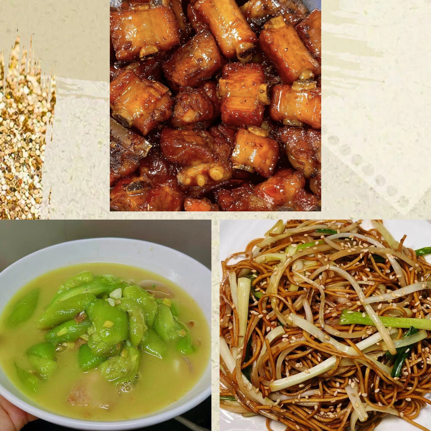 7月15日周三（D餐）精致小餐：糖醋排骨     上汤丝瓜     豉油皇炒面