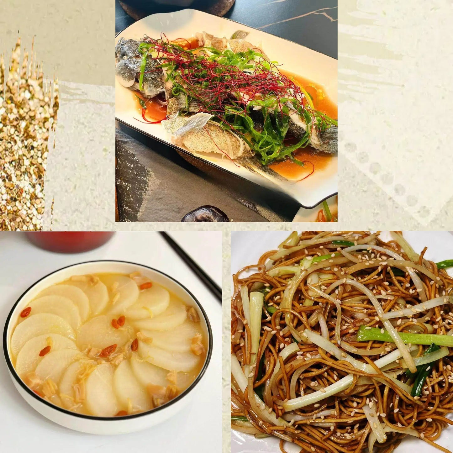 9月6日周日（D餐）精致小餐：清蒸笋壳鱼（2磅）   鸡汤萝卜   豉油皇炒面