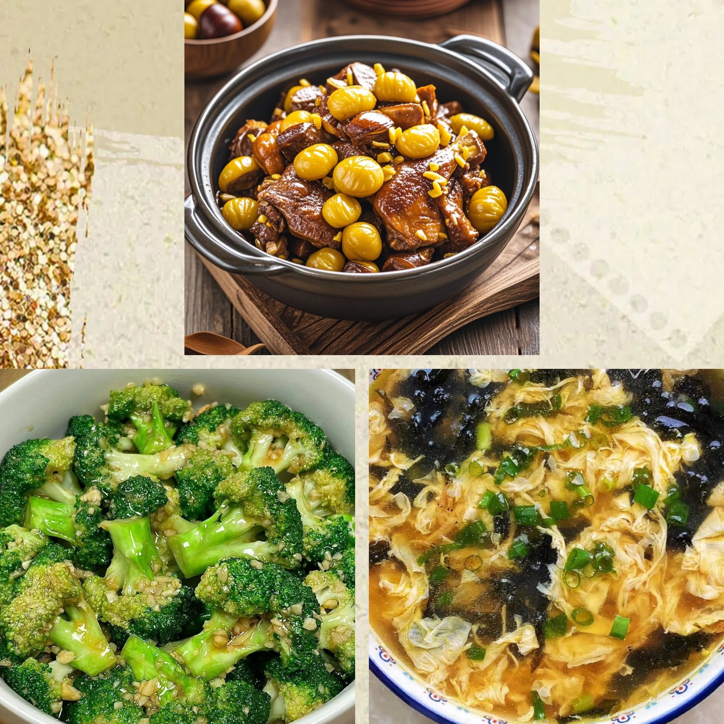 12月14日周日（D餐）精致小餐：板栗焖鸭      蒜蓉西蓝花    紫菜蛋花汤