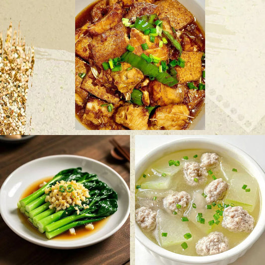 9月2日周二（D餐）精致小餐：红烧豆腐焖鱼块    蒜香广东菜心   冬瓜丸子汤