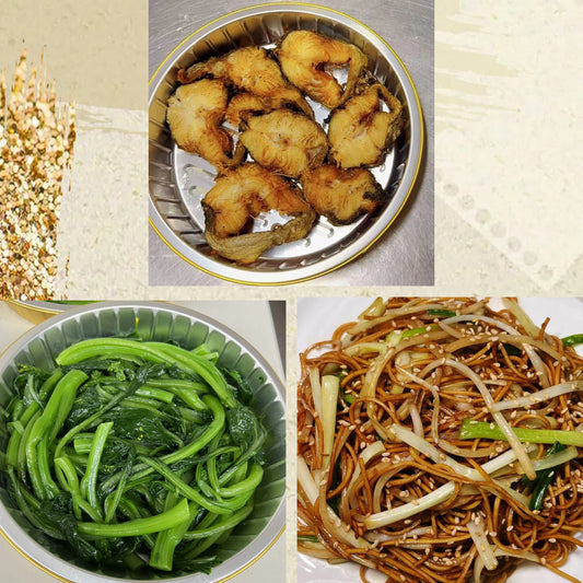 3月20日周五（D餐）精致小餐：美极香煎银鳕鱼      上汤菠菜     豉油皇炒面