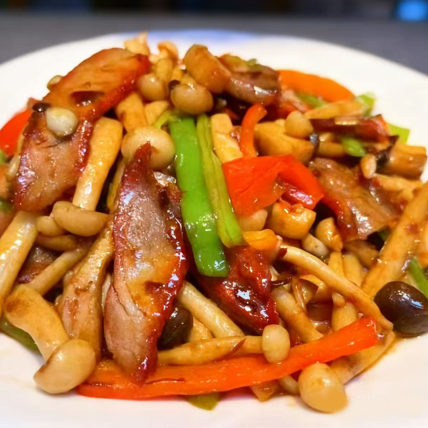 9月1日周二（F餐）精品菜：XO酱叉烧炒杂菌