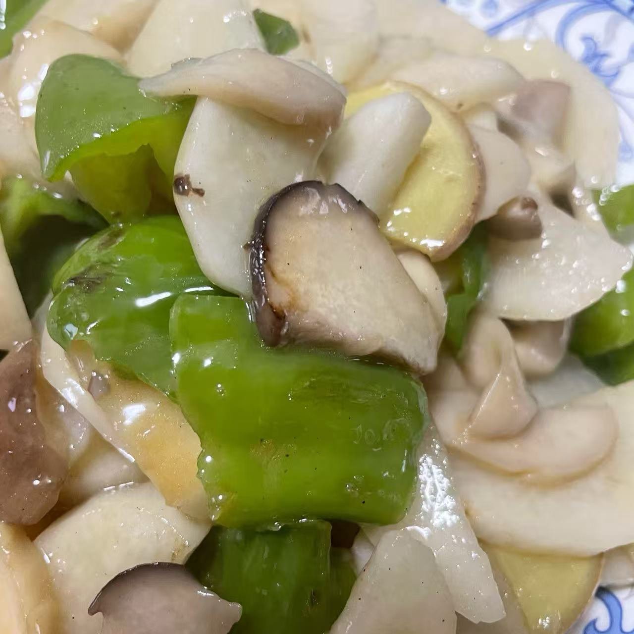 4月12日周日（G餐）精品菜：山药炒平菇