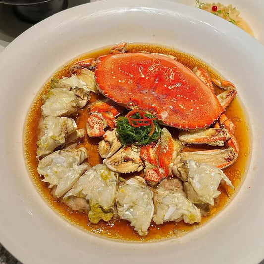 3月8日周日（H餐）精品菜：花雕醉蟹（当日订单满💲36即可免费配送，如果单独订此餐，需额外支付$10派送费）