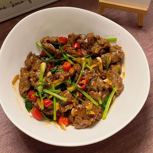 10月26日周日（E餐）精品菜：小炒黄牛肉🌶️（当日订单满💲36即可免费配送，如果单独订此餐，需额外支付$10派送费）