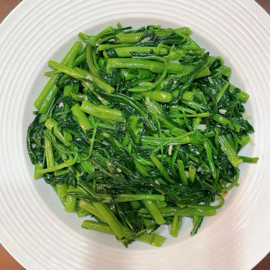 8月17日周一（G餐）精品菜：蒜蓉空心菜